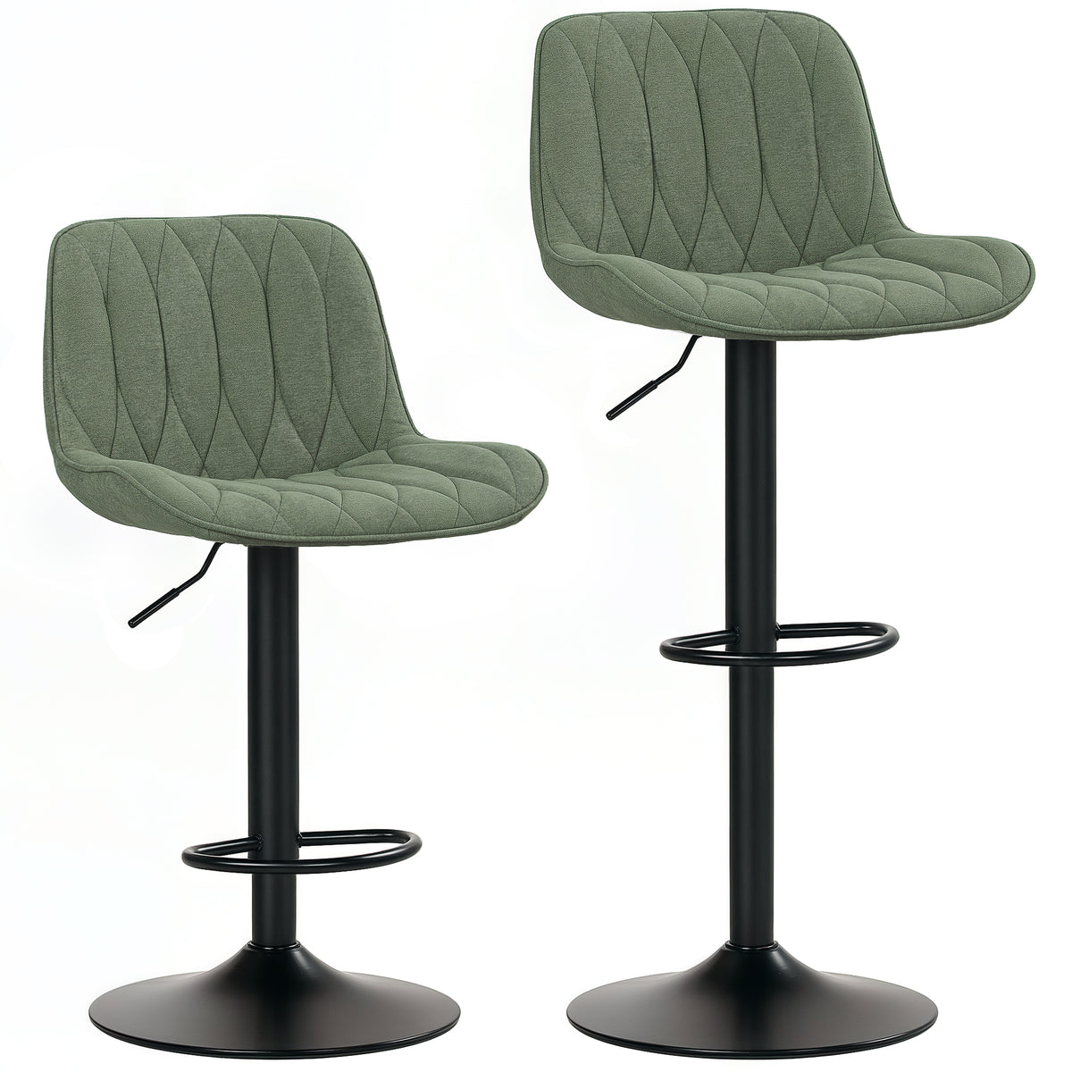 HOMCOM Breakfast Bar Stools Set in Green