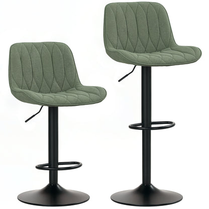 HOMCOM Breakfast Bar Stools Set in Green