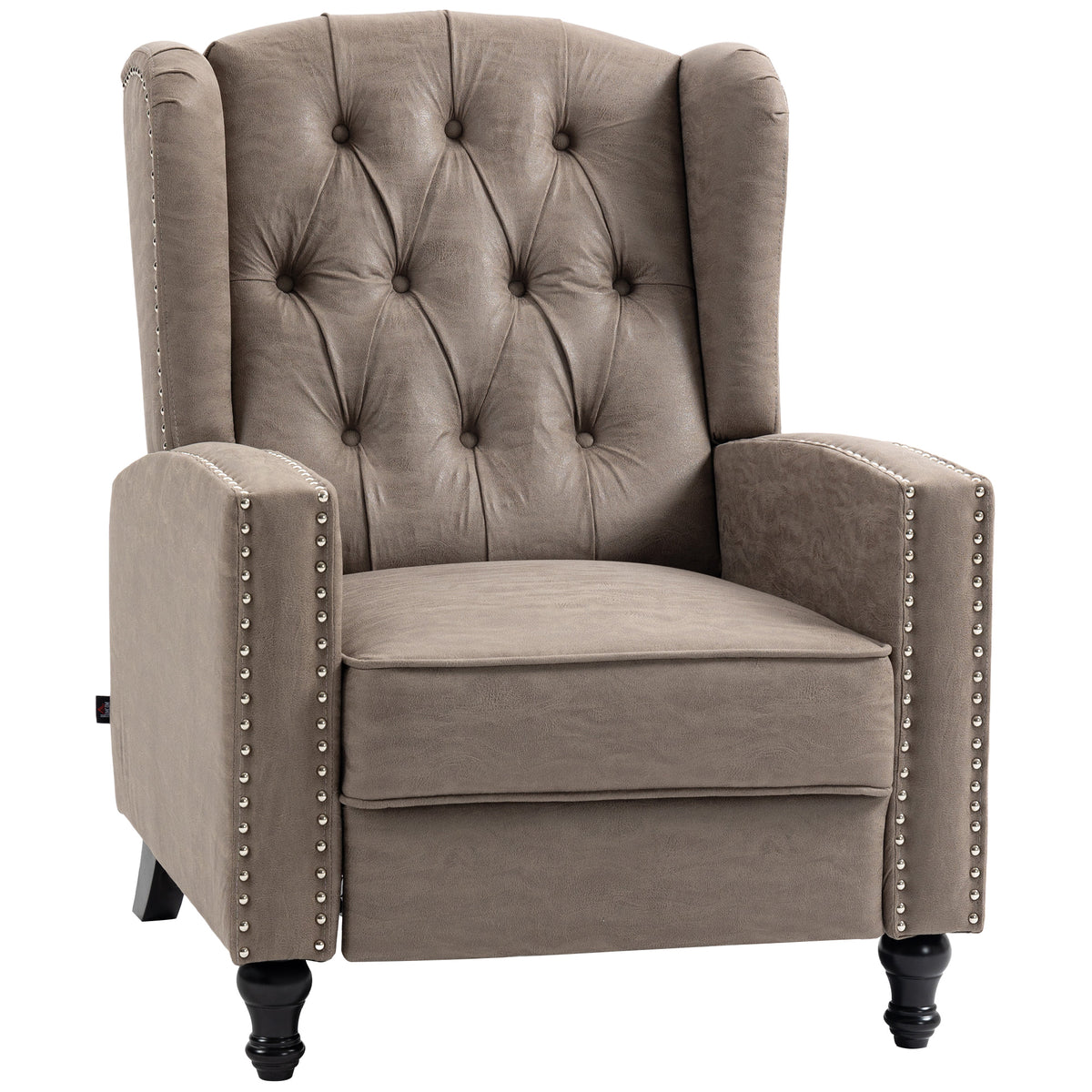 HOMCOM Chesterfield-Style Reclining Armchair in Brown