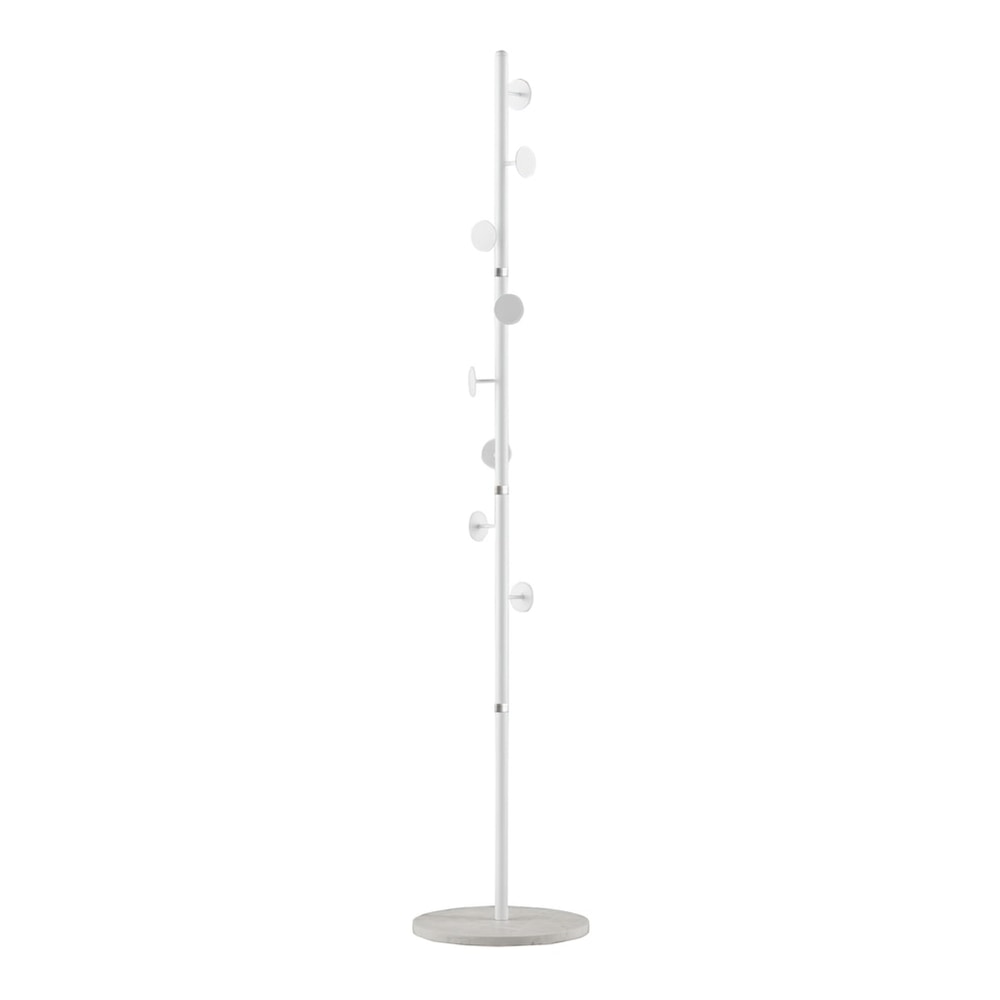 HOMCOM Coat Rack Free Standing Hall Tree in White