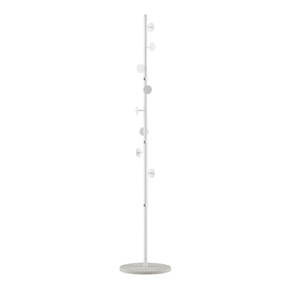 HOMCOM Coat Rack Free Standing Hall Tree in White