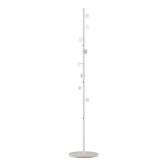 HOMCOM Coat Rack Free Standing Hall Tree in White