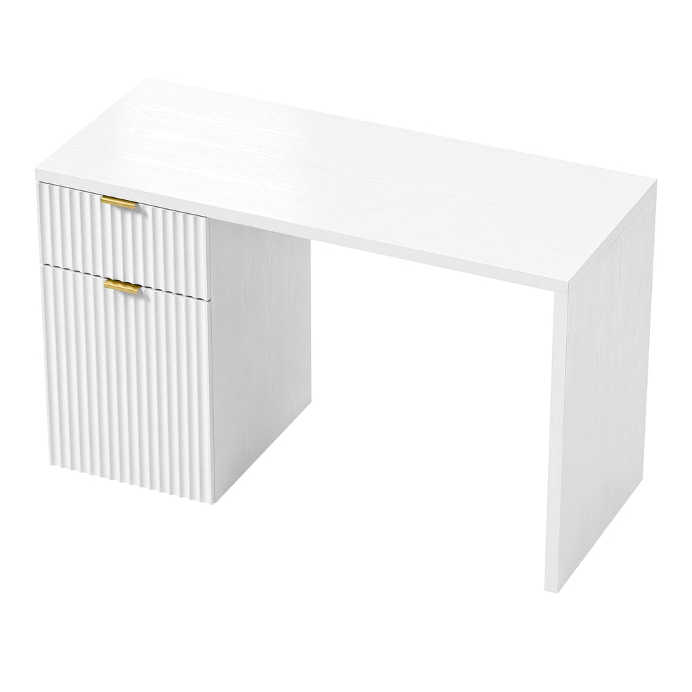 HOMCOM Computer Desk with Drawer in White