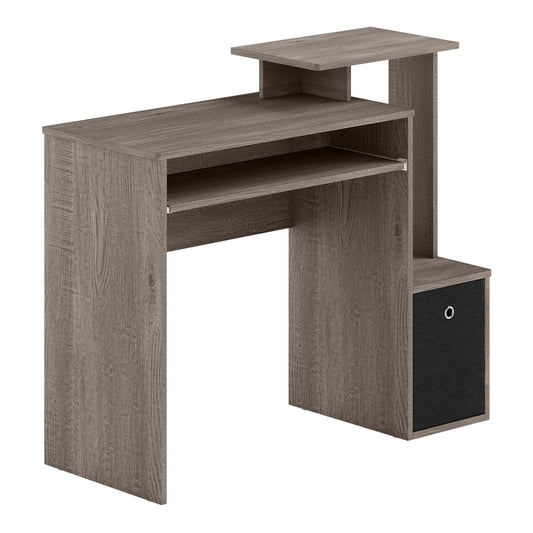 HOMCOM Computer Desk with sliding keyboard tray and storage shelf