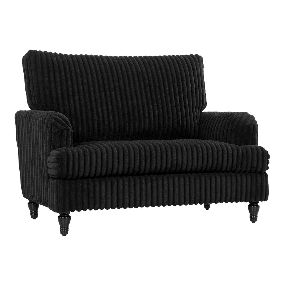 HOMCOM Corduroy Single Sofa Armchair in Black