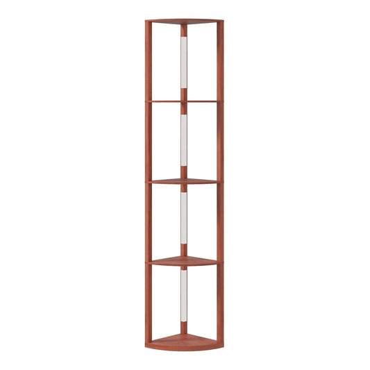 HOMCOM Corner Floor Lamp in Brown