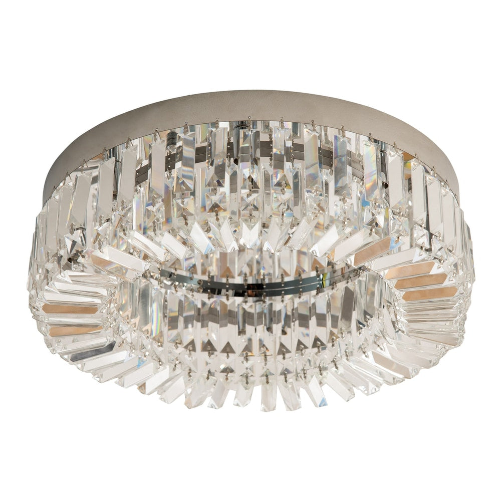 HOMCOM Crystal Ceiling Light a modern chandelier with stainless steel and crystal decorations