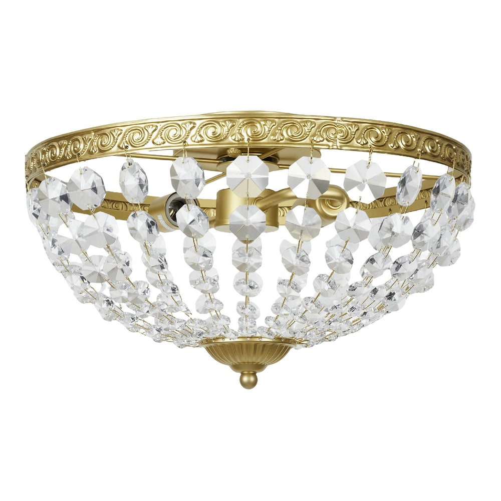 HOMCOM Crystal Chandelier Ceiling Light with 168 Octagonal Beads in a gold tone finish