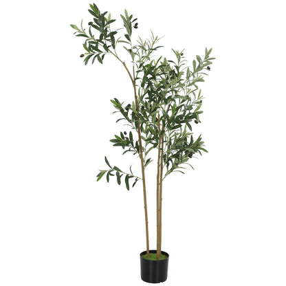 HOMCOM Decorative Artificial Plant standing upright against a plain white background