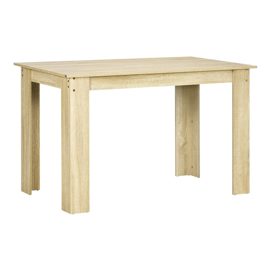 HOMCOM Dining Table for 4-6 People, a light oak effect kitchen table