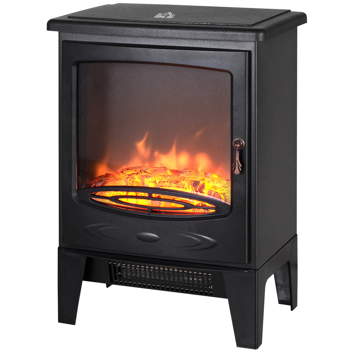 HOMCOM Electric Fireplace Stove in Black