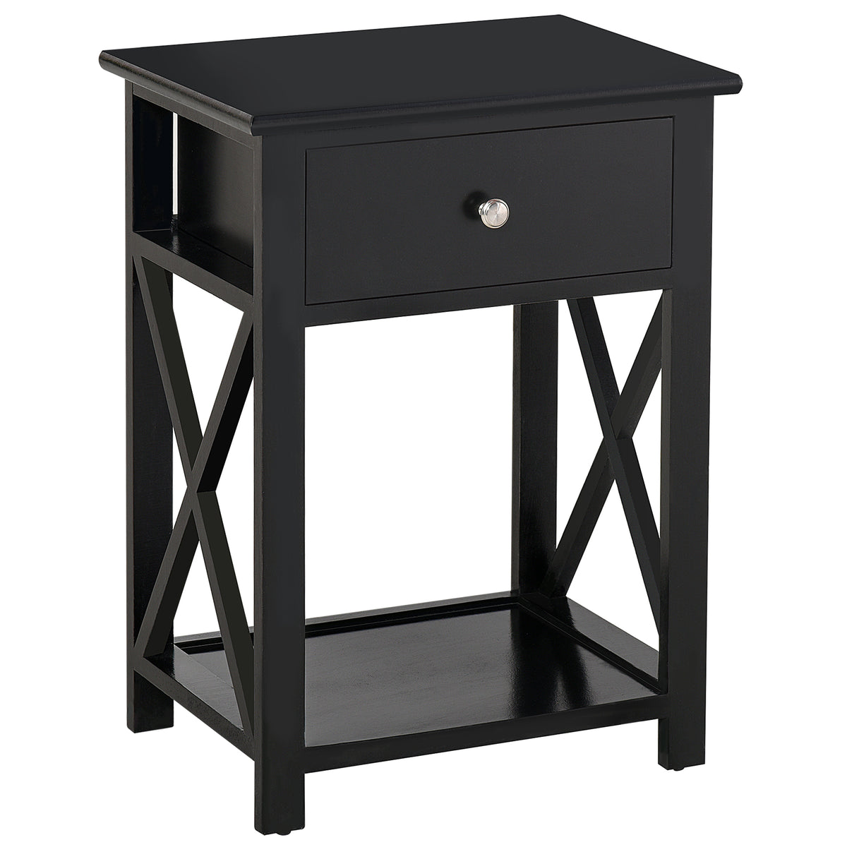 HOMCOM End Table in Black