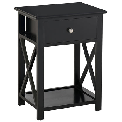 HOMCOM End Table in Black