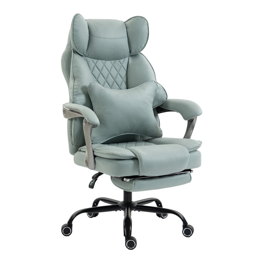 HOMCOM Executive Office Chair in blue with a wide seat and lumbar support