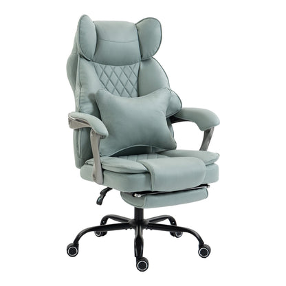HOMCOM Executive Office Chair in blue with a wide seat and lumbar support