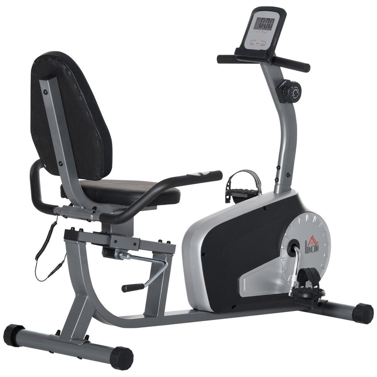 HOMCOM Exercise Bike with LCD Display showing the full stationary bike on a plain white background