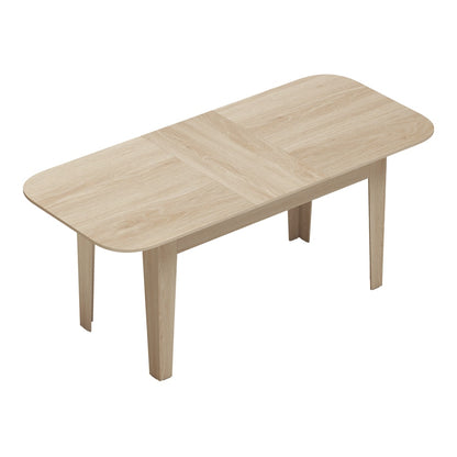 HOMCOM Extendable Oval Dining Table for 4-6 in Oak