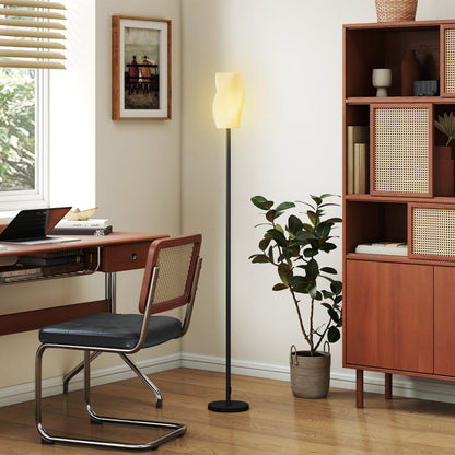 the floor lamp in a home office setting