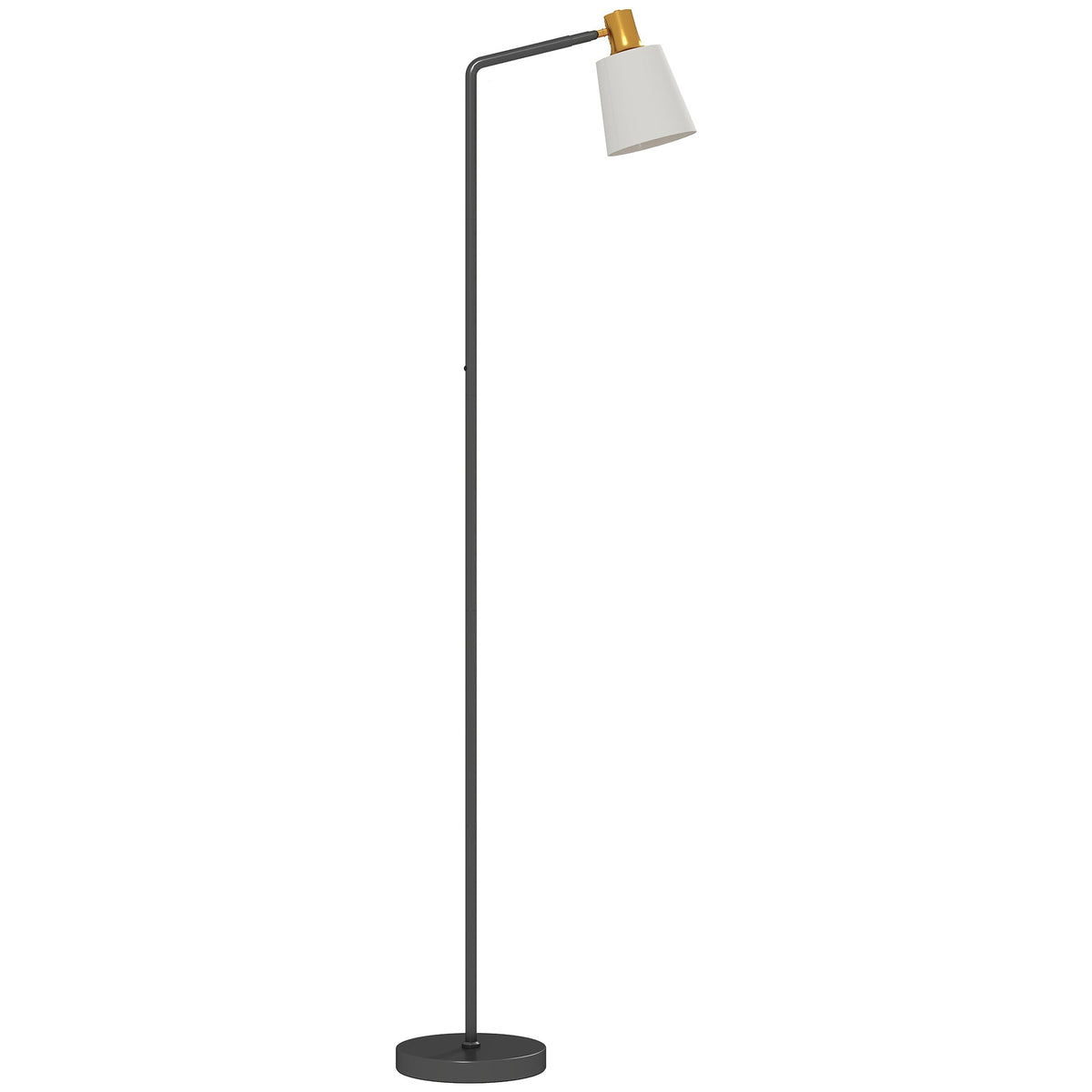 HOMCOM Floor Lamp with 350° Rotatable Head standing on a plain white background