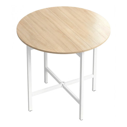 HOMCOM Folding Dining Table in a Natural Wood Finish