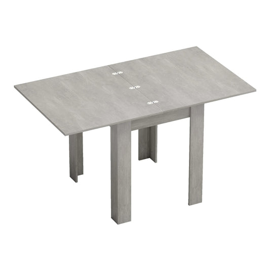 HOMCOM Folding Dining Table for 4-6, a grey rectangular table with four legs