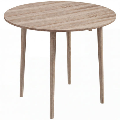 HOMCOM Folding Dining Table for 4, a round table with four wooden legs
