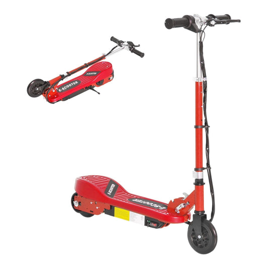 HOMCOM Folding Electric Scooter Rechargeable Kids Ride on Age in red and black