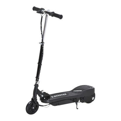 HOMCOM Folding Kids Electric Scooter Ride on Toy, black, front view with handlebars up