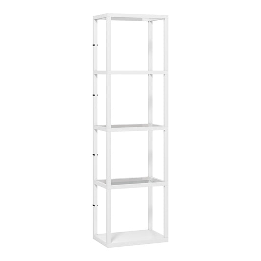 HOMCOM Four-Shelf Floor Lamp in White