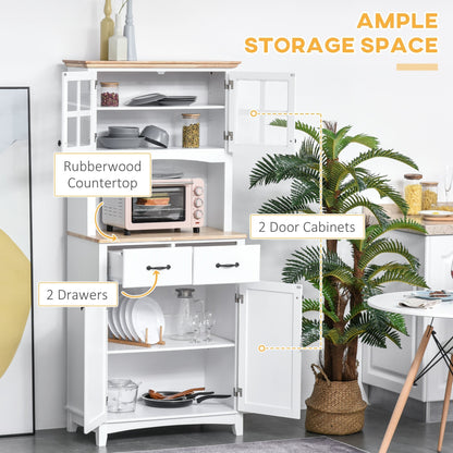 The kitchen furniture with doors and drawers open to display the internal storage space