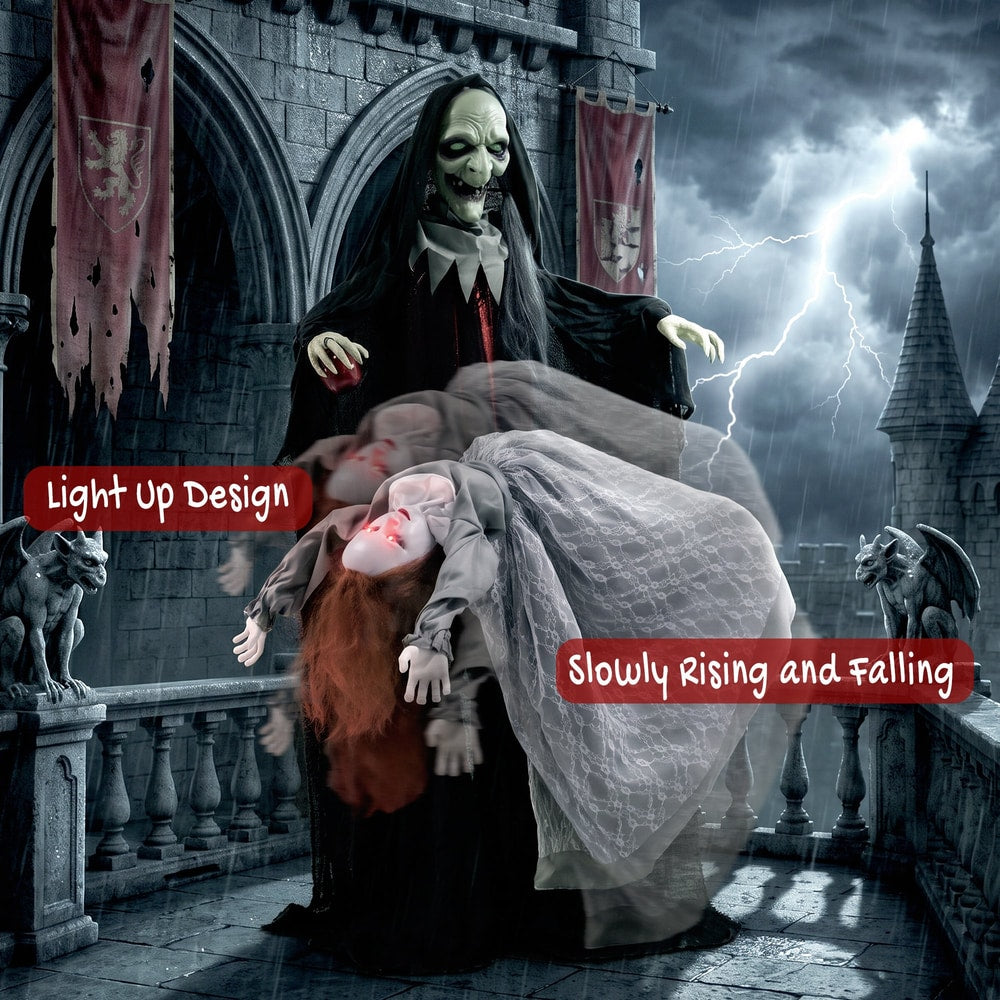 The seasonal decoration with light up design and rising falling motion