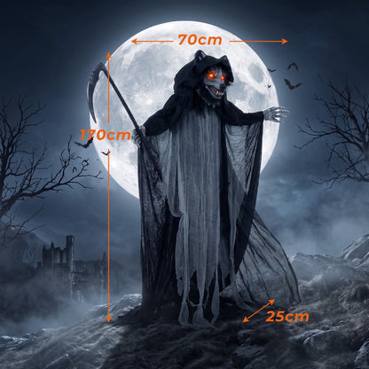 The Halloween werewolf decoration with size indicators