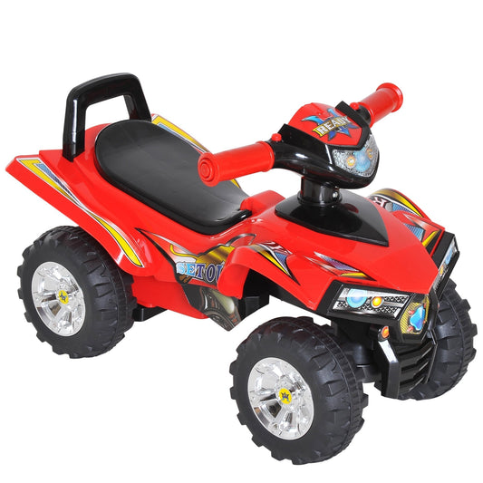 HOMCOM Kids Children Ride-on Toy Off Road Style Quad Bike Racing Car in red, a fun toy for outdoor play