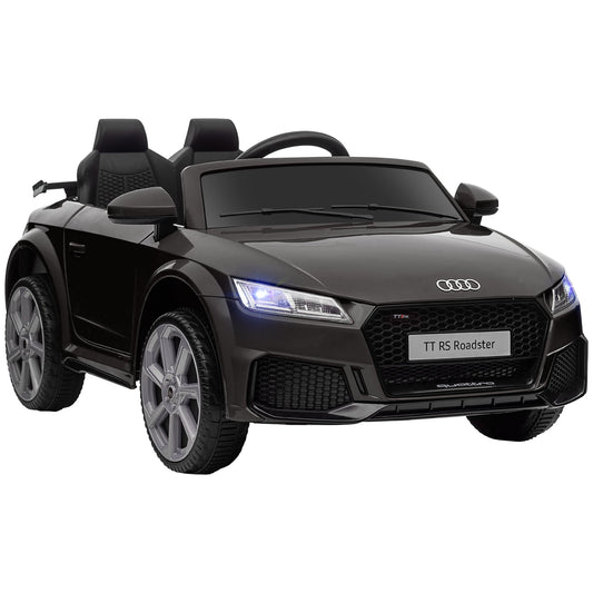 HOMCOM Kids Licensed Audi TT Ride-On Car in black with illuminated headlights
