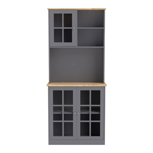 HOMCOM Kitchen Pantry in Grey