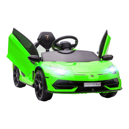HOMCOM Lamborghini Licensed 12V kids Electric Car with butterfly doors, lights and steering wheel