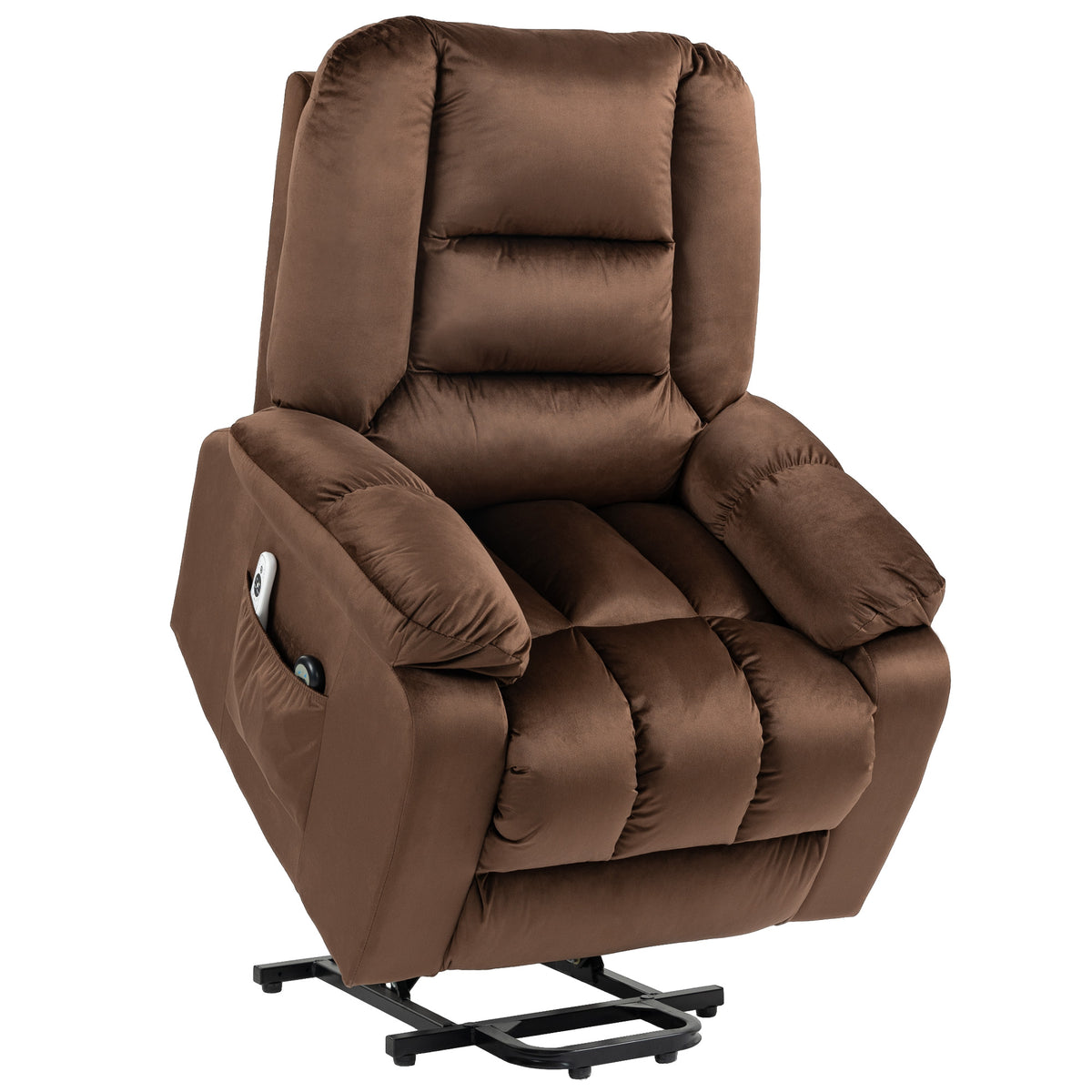 HOMCOM Leathaire Eight Massage Point Armchair in Dark Brown