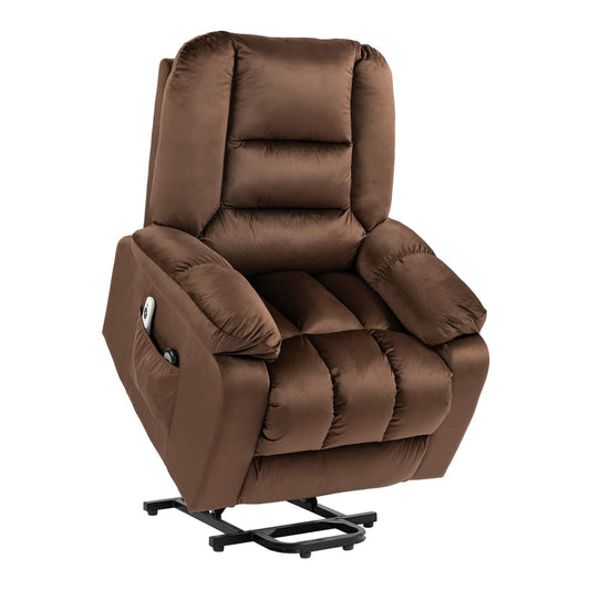 HOMCOM Leathaire Eight Massage Point Armchair in Dark Brown