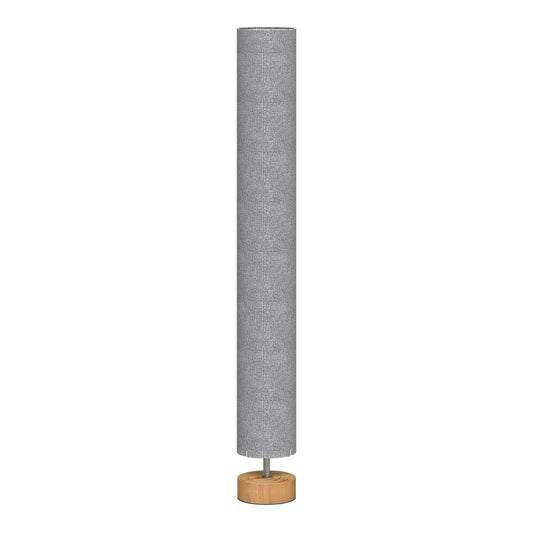 HOMCOM LED Floor Lamp with a grey linen shade and a wooden base