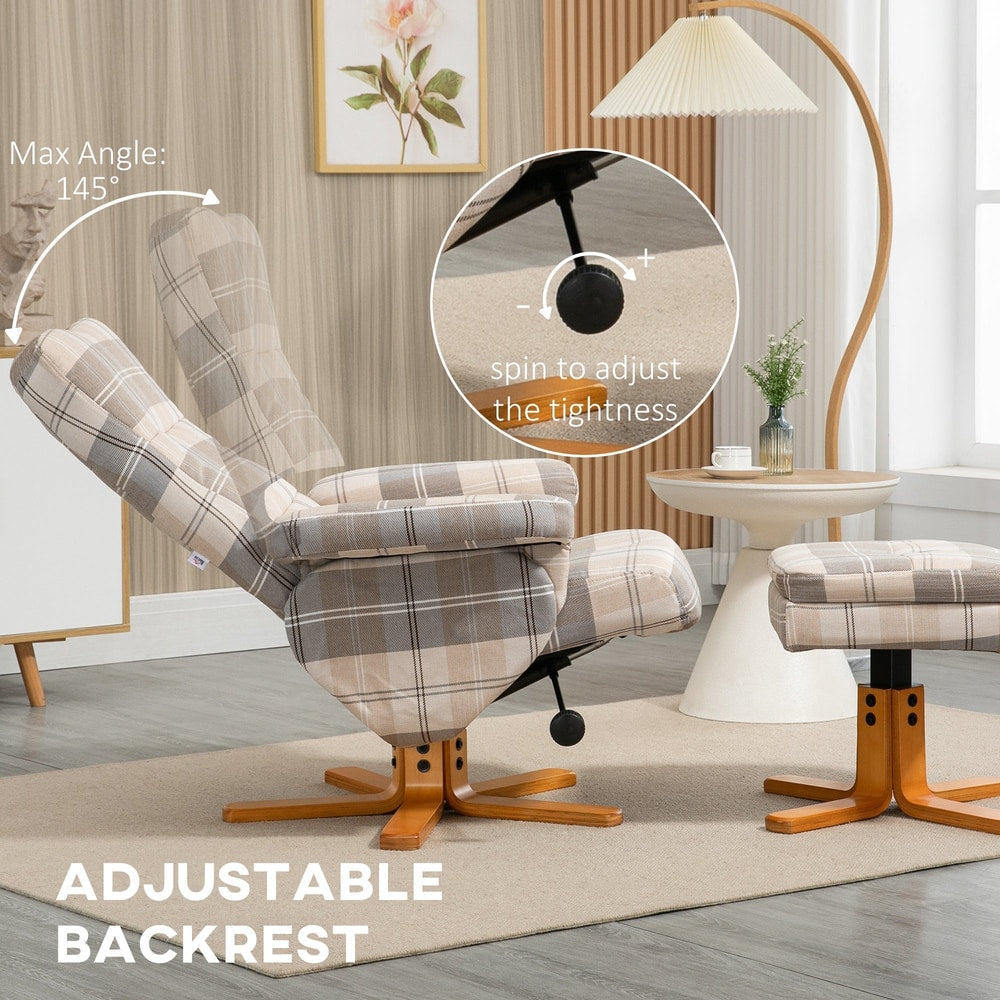 Close up of the reclining armchair mechanism and the footstool storage