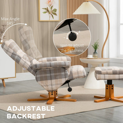 Close up of the reclining armchair mechanism and the footstool storage