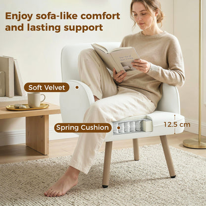 The upholstered armchair with a cutaway section showing the internal spring cushion