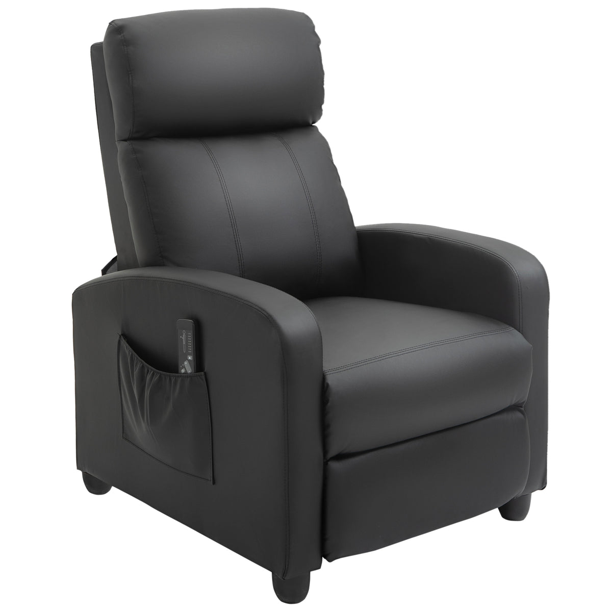 HOMCOM Massage Recliner Armchair with 150° Recline in Black
