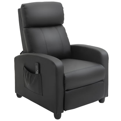 HOMCOM Massage Recliner Armchair with 150° Recline in Black