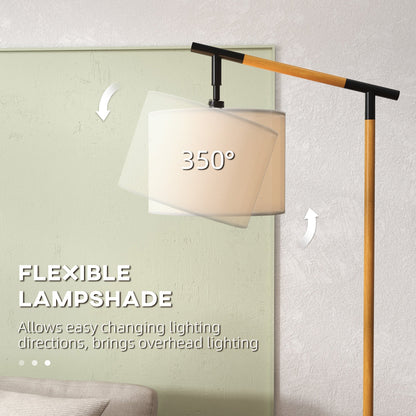 The floor lamp with a flexible lampshade that can be rotated 350 degrees