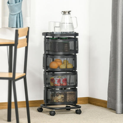 The kitchen furniture trolley filled with fruit and jars in a room setting