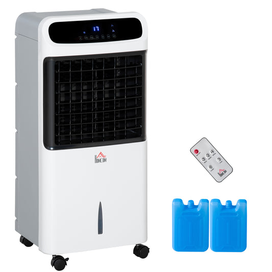 HOMCOM Mobile Air Cooler in White