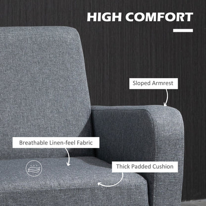 Close up of the occasional chair highlighting the armrest fabric and seat cushion