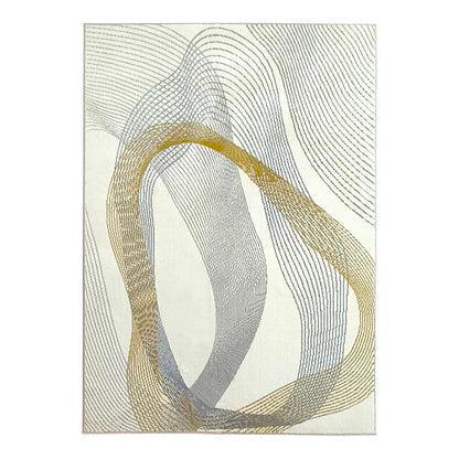HOMCOM Modern Area Rug in Cream White