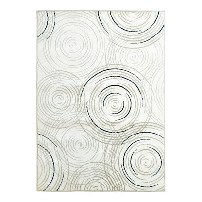 HOMCOM Modern Area Rug in Cream White